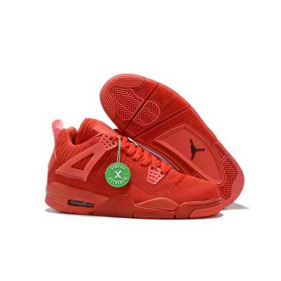 Air Jordan 4 Retro Weaving Red Men Shoes